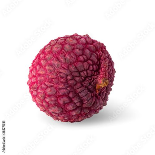 Fresh lychee or litchi is tropical fruit isolated on white background.