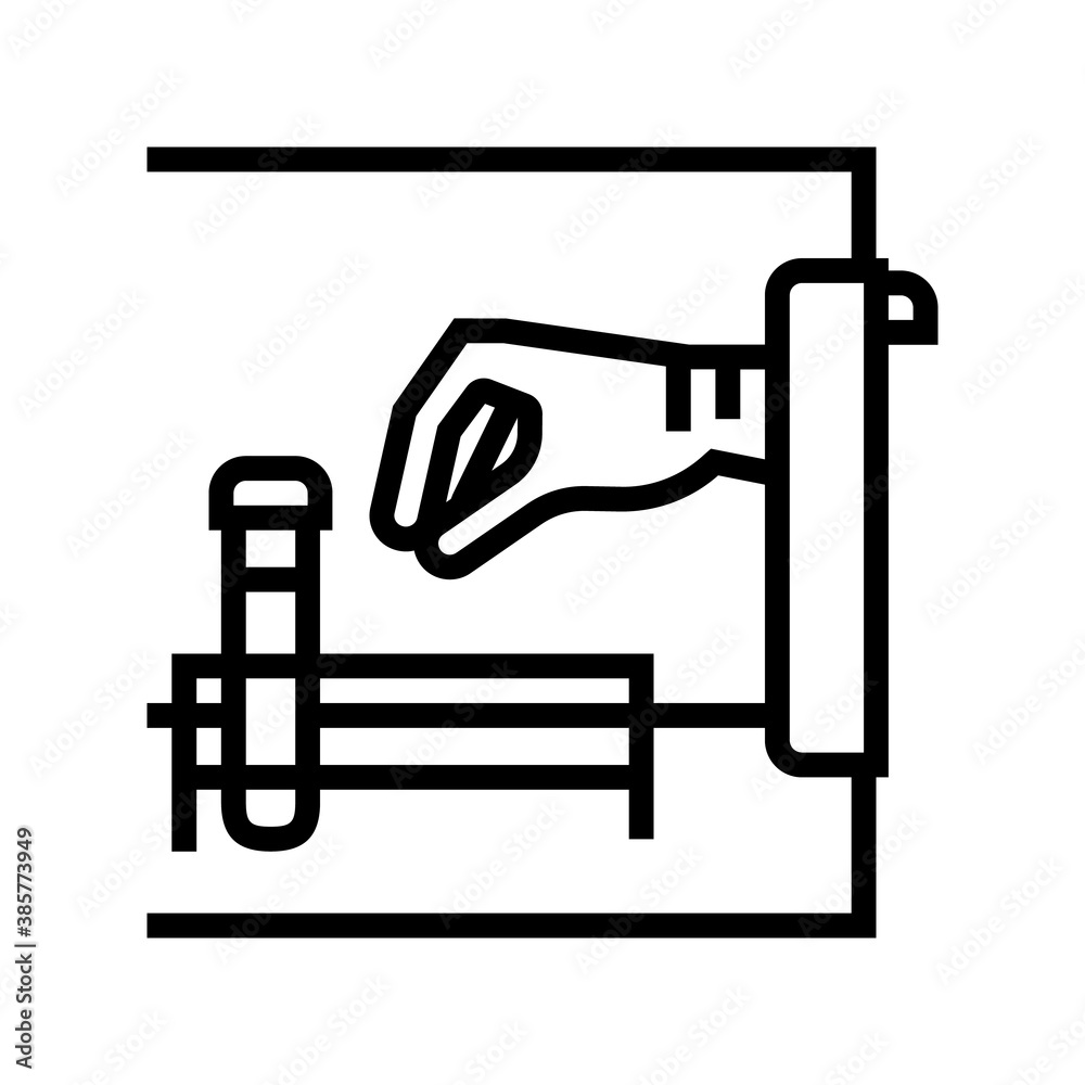 medicine experiment testing line icon vector. medicine experiment testing sign. isolated contour symbol black illustration medicine experiment testing line icon vector. medicine experiment testing sign. isolated contour symbol black illustration