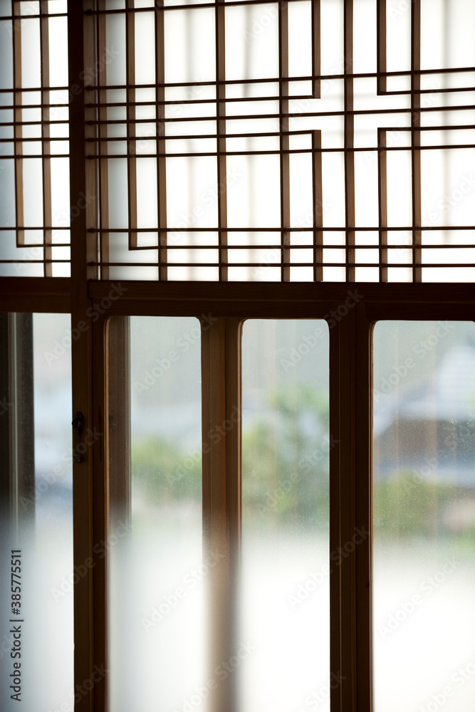 日本家屋のガラス戸 日本家屋のガラス戸