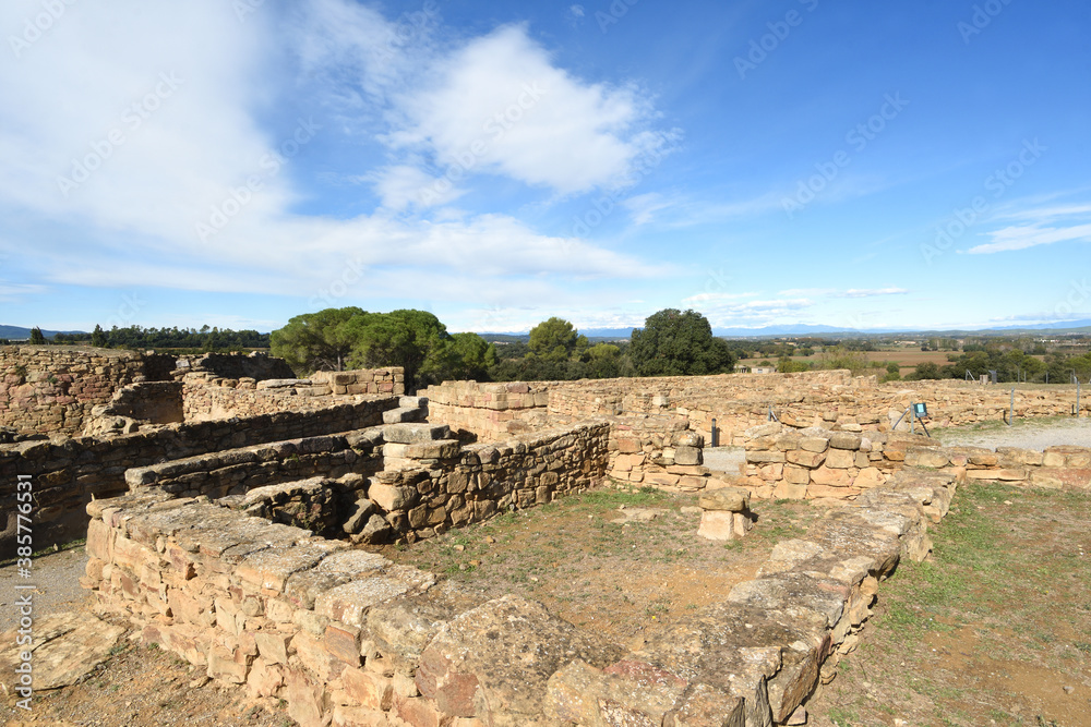 ruins of the Iberian settlement of Ullastret, Girona province, Catalonia, Spain, (inside the wall)