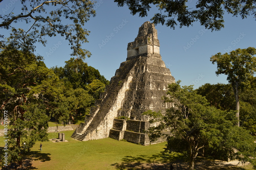 The old Mayan ruins of Tikal in the jungle of Guatemala, Central America The old Mayan ruins of Tikal in the jungle of Guatemala, Central America