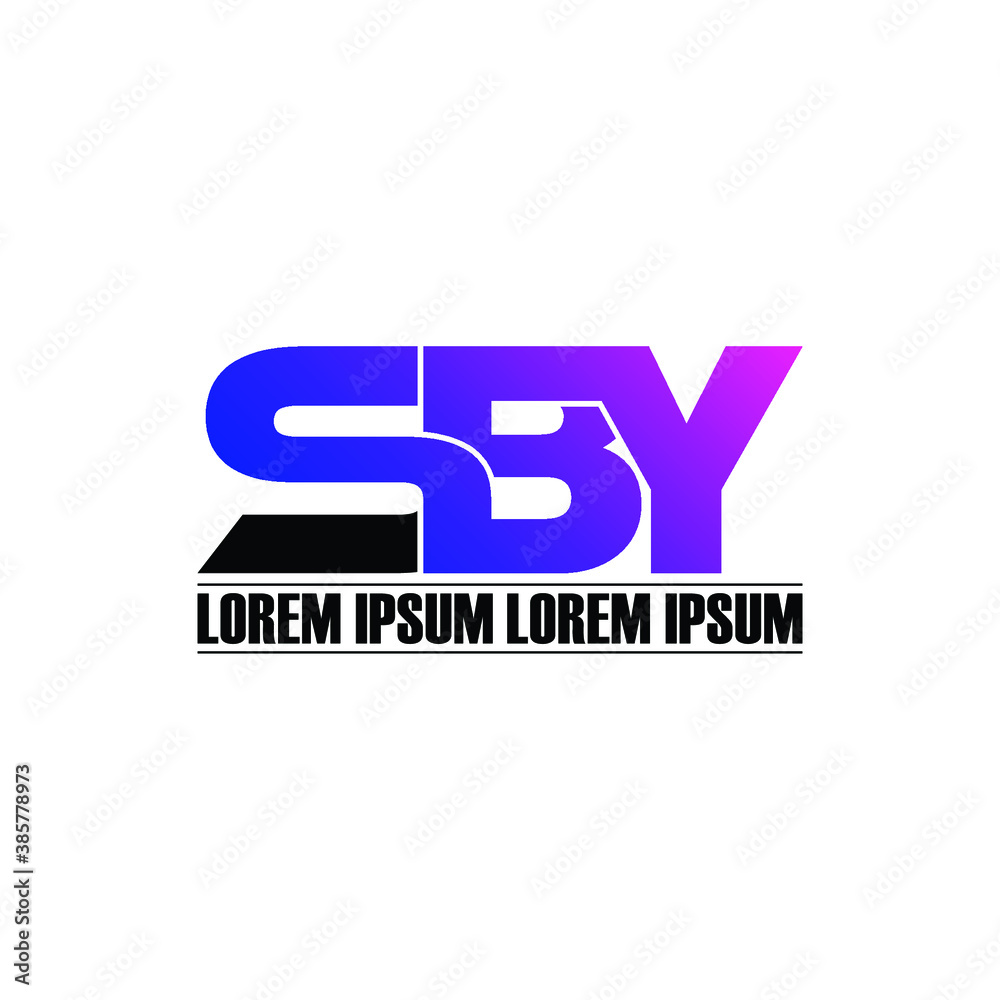 SBY letter monogram logo design vector SBY letter monogram logo design vector