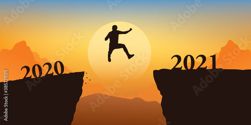  jump from 2020 to 2021 - new year 2021