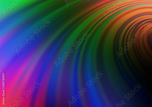 Dark Multicolor, Rainbow vector glossy abstract background.