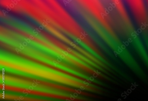 Dark Multicolor, Rainbow vector backdrop with long lines.