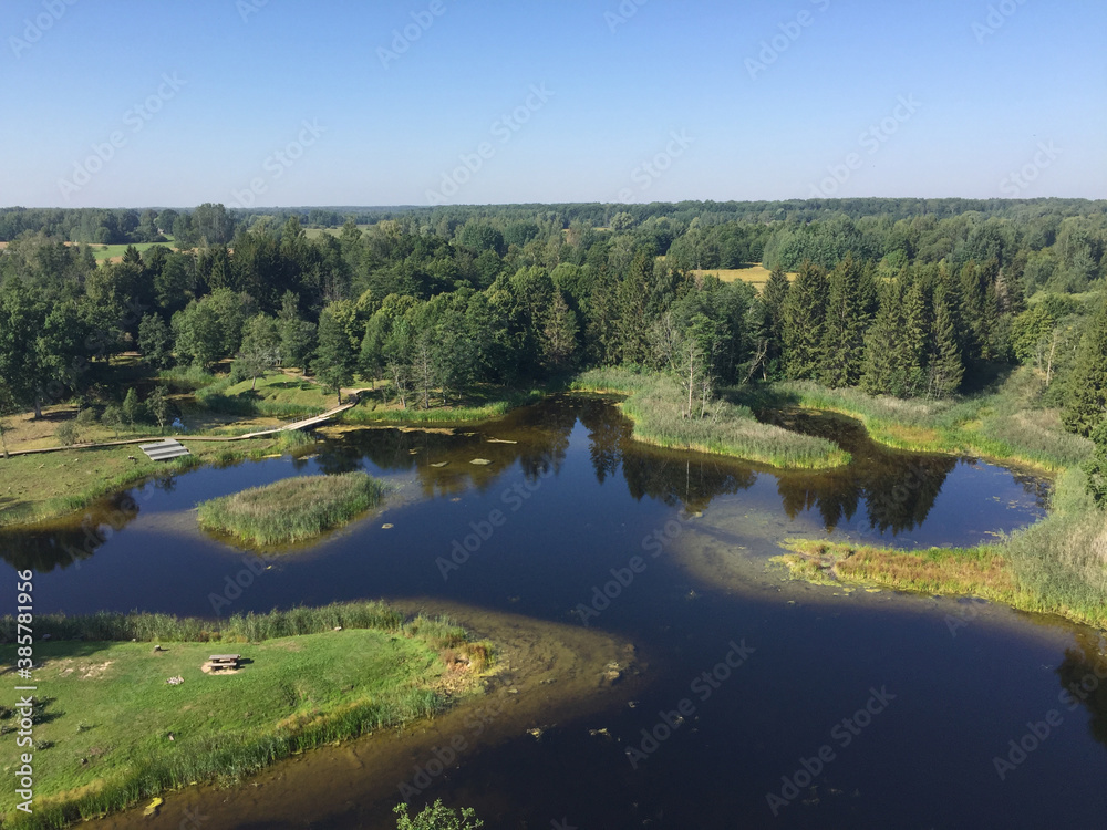 Kirkilai lakes near Birzai, Lithuania