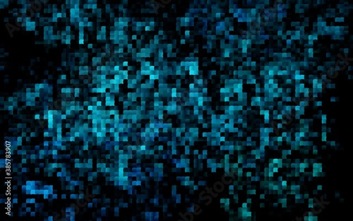 Dark BLUE vector background with rectangles. © Dmitry