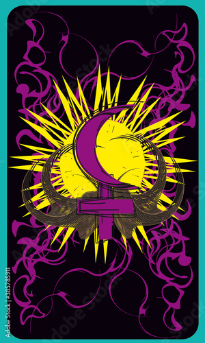 Tarot cards - back design. Lilith
