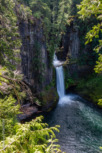 Toketee Falls located northwest of Crater Lake  Oregon