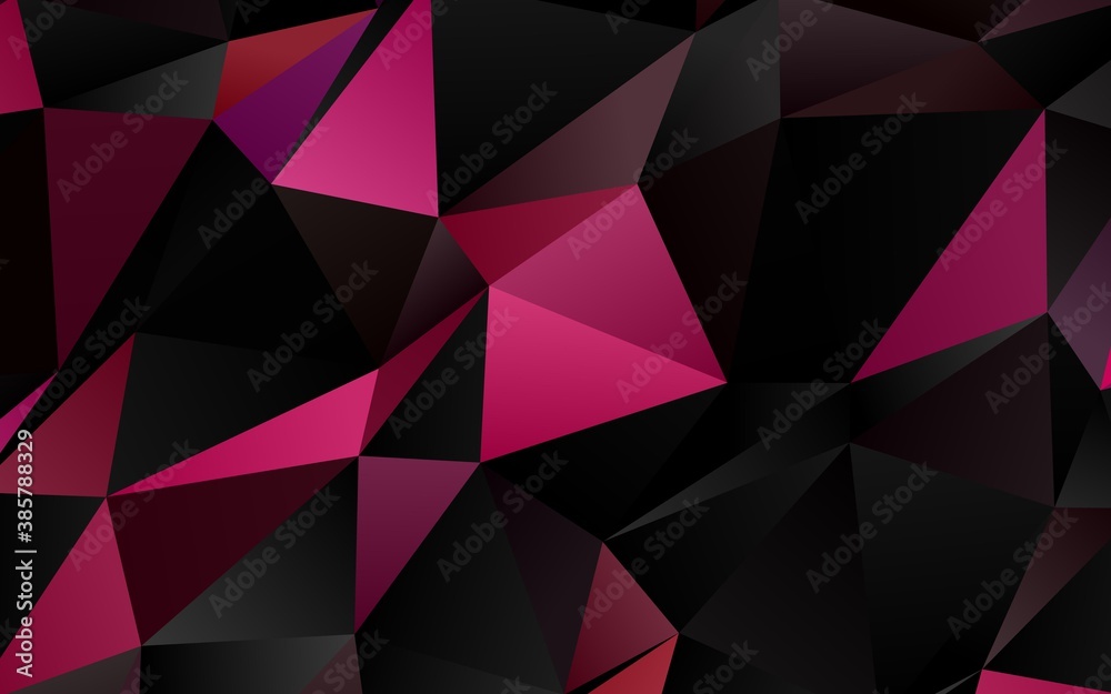Dark Pink vector triangle mosaic cover. Dark Pink vector triangle mosaic cover.