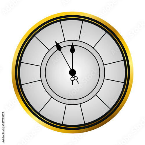 Clock design, Time tool watch second deadline measure countdown and object theme Vector illustration
