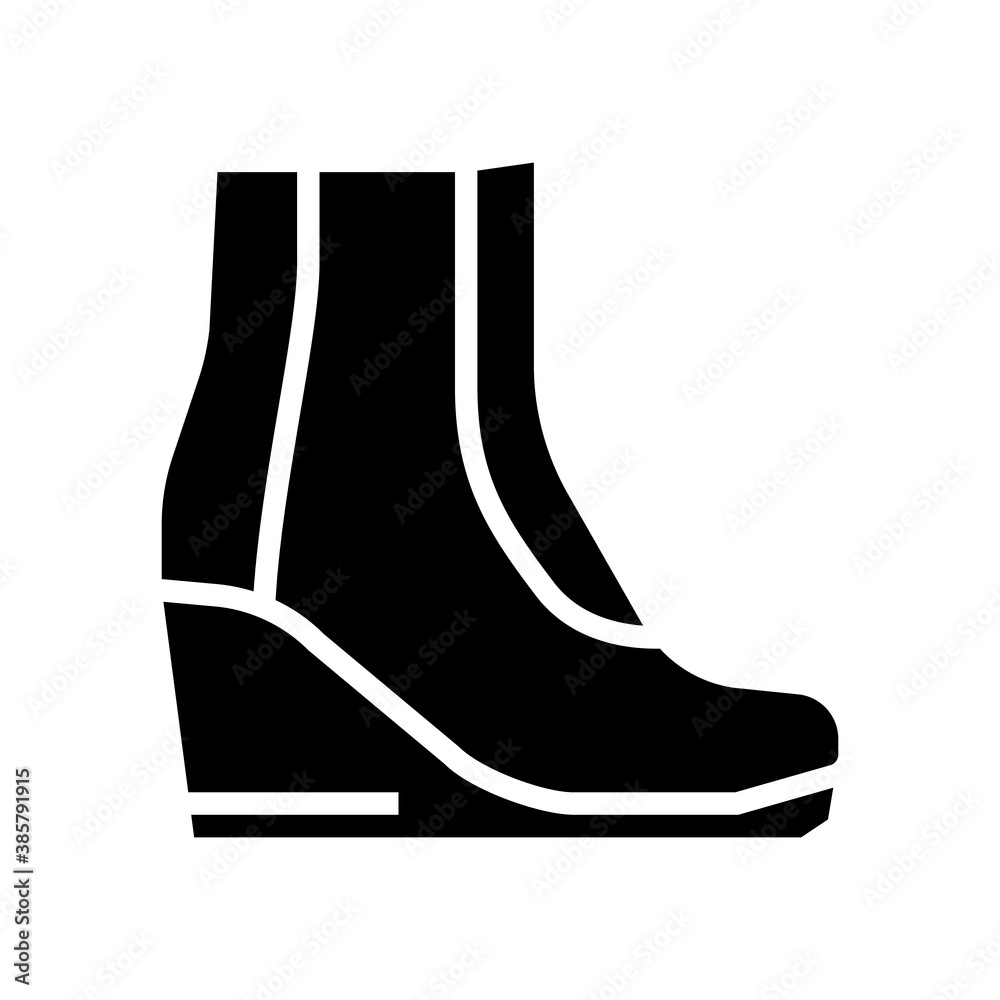 boot model glyph icon vector. boot model sign. isolated contour symbol black illustration