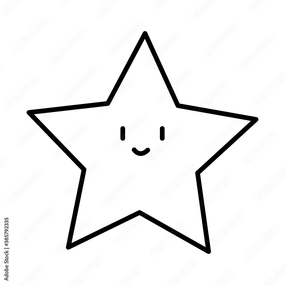 Star cartoon sticker and line style icon design, Night bedtime sky space nature science celestial galaxy and astrology theme Vector illustration Star cartoon sticker and line style icon design, Night bedtime sky space nature science celestial galaxy and astrology theme Vector illustration