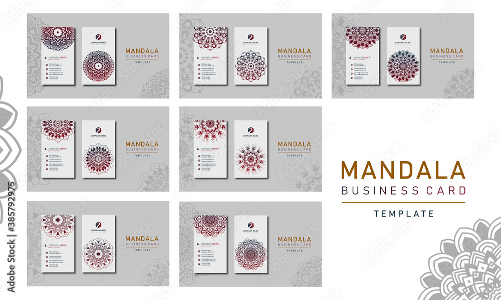Exclusive mandala business card design set