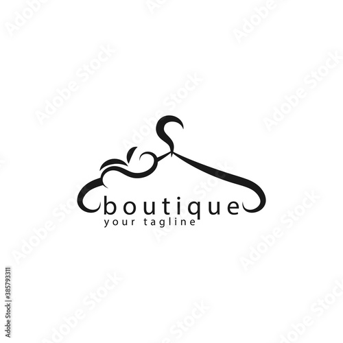 illustration of a minimalist logo design can be used for women's clothing products, symbols, signs, online shop logos, special clothing logos, boutique photo