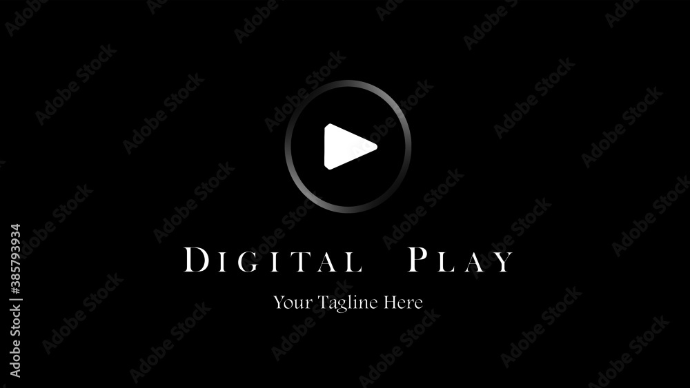 Digital media play logo vector design for digital media companies, corporations and businesses Digital media play logo vector design for digital media companies, corporations and businesses