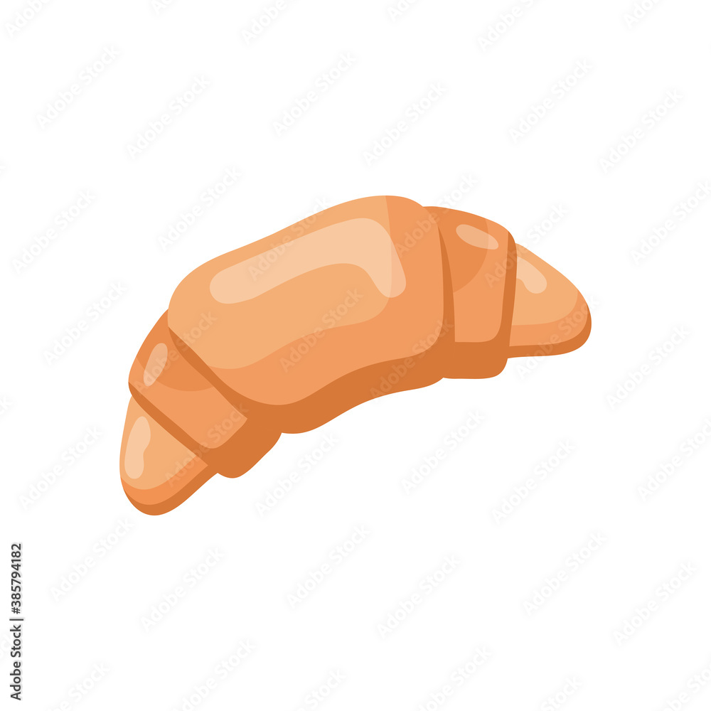 croissant bread icon of bakery design, food shop breakfast theme Vector illustration croissant bread icon of bakery design, food shop breakfast theme Vector illustration