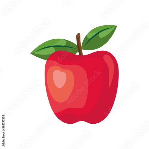apple fruit icon design, healthy organic food theme Vector illustration