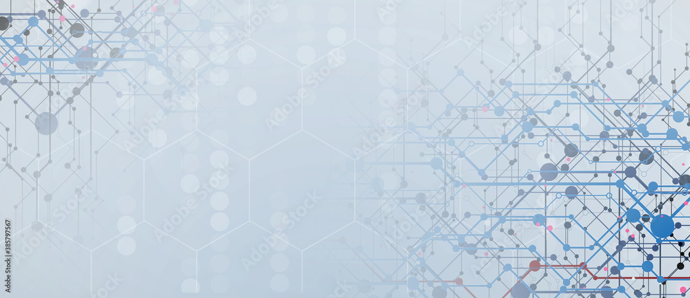 Obraz premium Abstract circuit board futuristic technology processing background