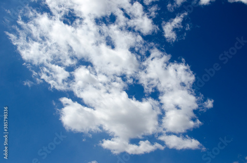 White clouds on a blue sky. Background.