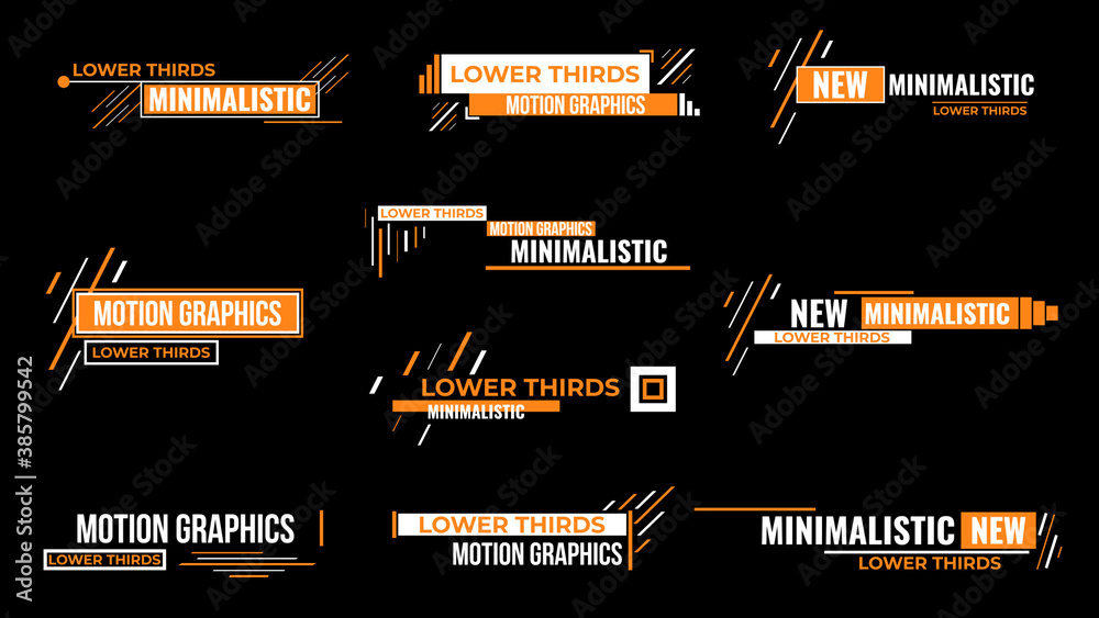 Smooth Line Element Lower Thirds Stock Template | Adobe Stock