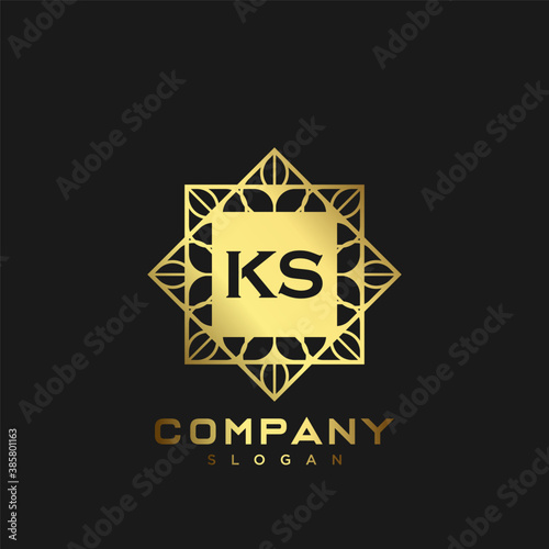 KS Premium monogram letter initials logo. minimalist symbol icon vector design. Luxury logotype Template.