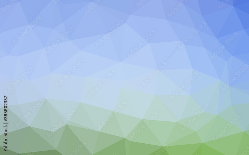 Light Blue, Green vector triangle mosaic template. Light Blue, Green vector triangle mosaic template.