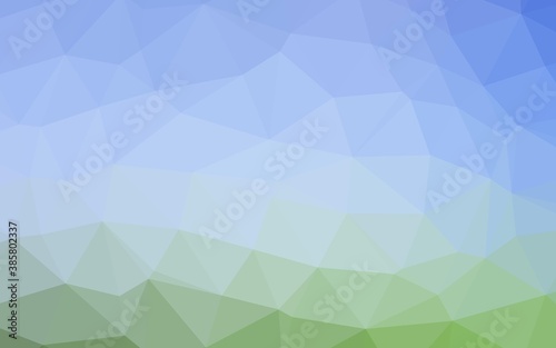 Light Blue, Green vector triangle mosaic template.
