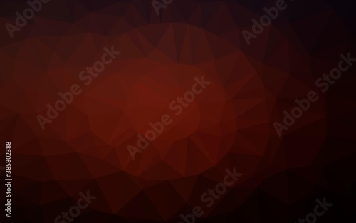 Dark Red vector abstract polygonal texture.