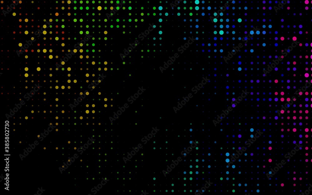 Dark Multicolor, Rainbow vector texture with disks.