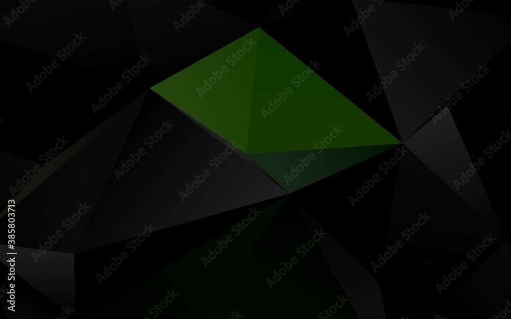Light Green vector shining triangular pattern. Light Green vector shining triangular pattern.