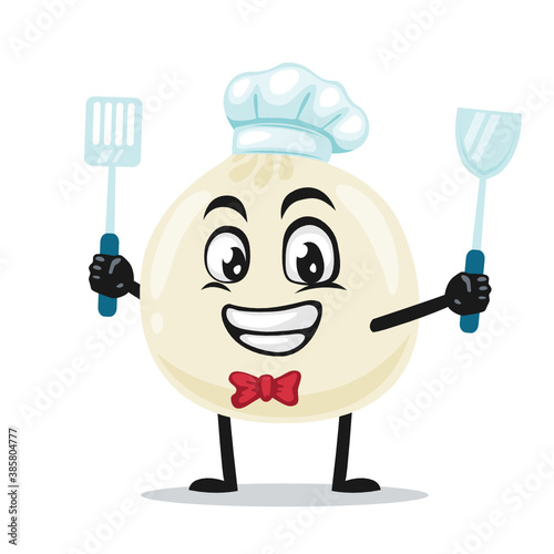 vector illustration of dimsum mascot or character