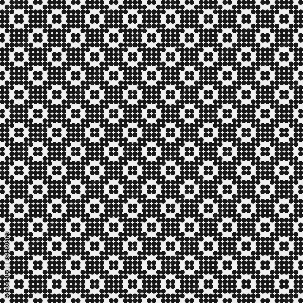 Abstract Cross Pattern Dots Logo generative computational art illustration