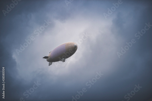 Zeppelin and dark clouds