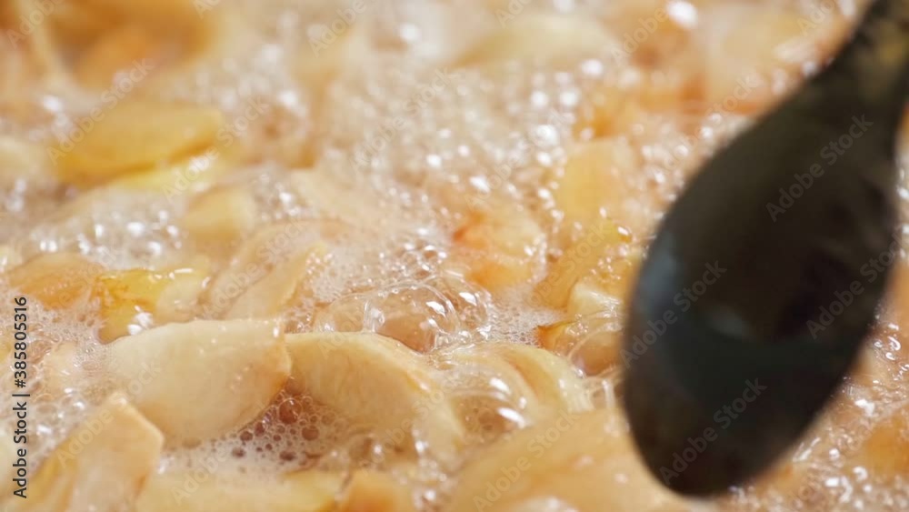 Cooking the jam. Jam is boiling
Cooking the jam. Jam is boiling
