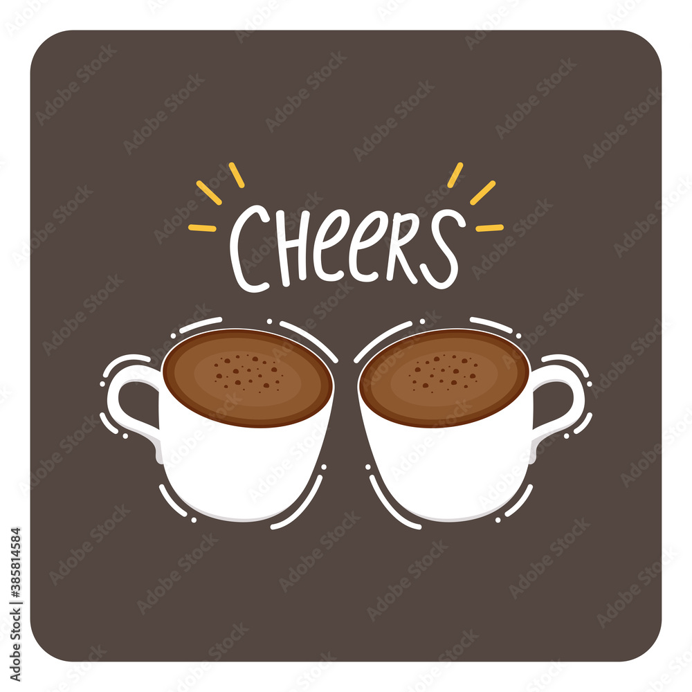 Vettoriale Stock Coffee poster design. Coffee cup cartoon vector. Coffee  menu vector. | Adobe Stock