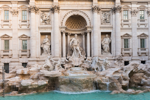View of Trevi Fountain in Rome