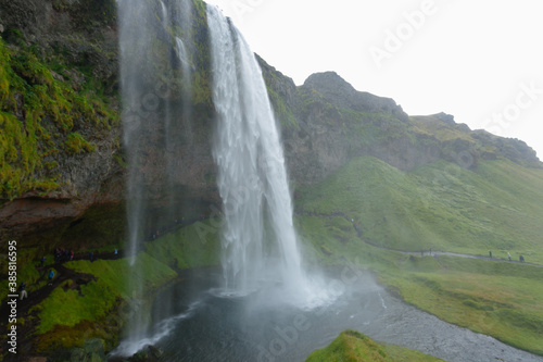 Seljalandsfoss falls in summer season view, Iceland © elleonzebon