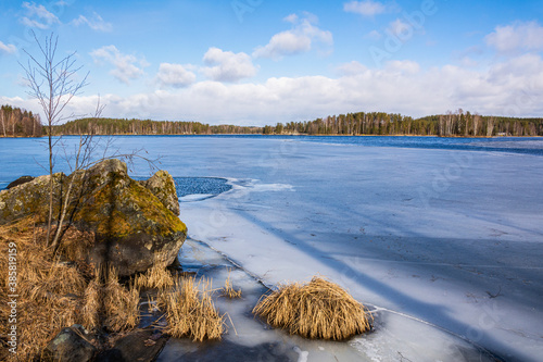 View to The Lake Saimaa from the shore, Karnakoski Fortress area, Savitaipale, Finland
