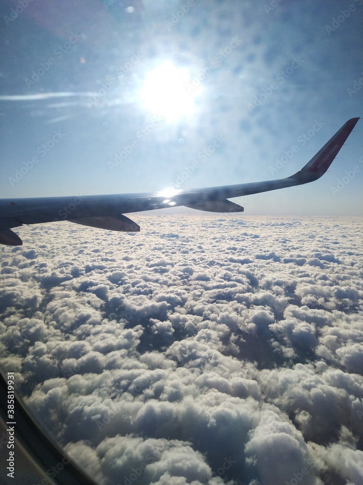 Obraz premium view from airplane window