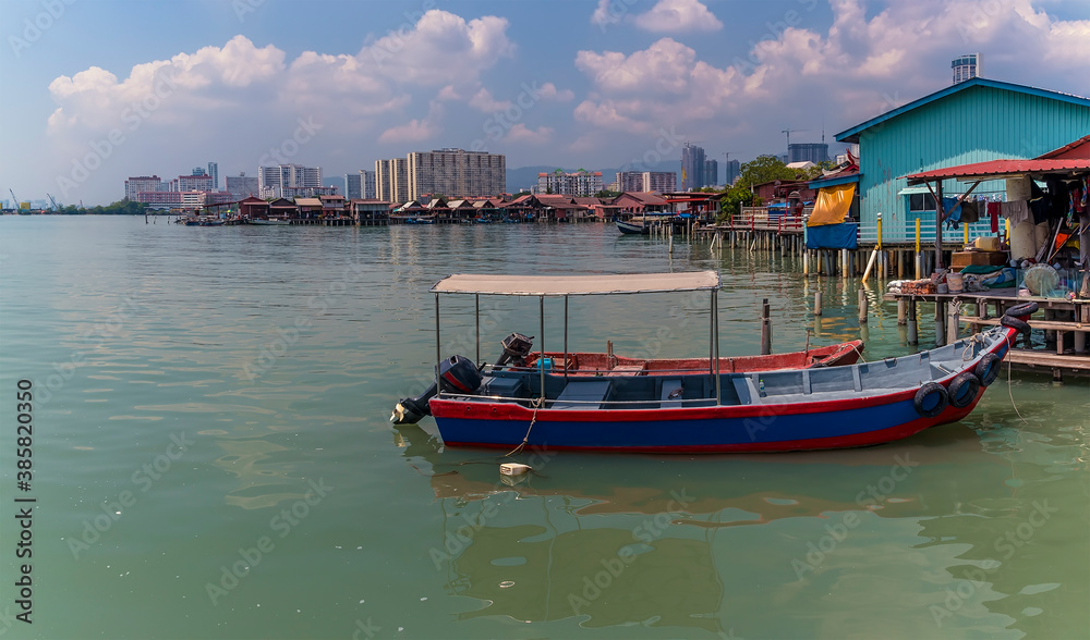 Φωτογραφία A view across the clan jetties in George Town, Penang Island, Malaysia, Asia