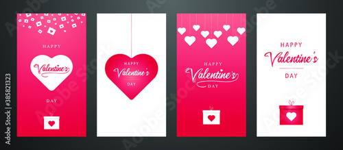 Valentine's Day Vector Templates for Social Media Posting