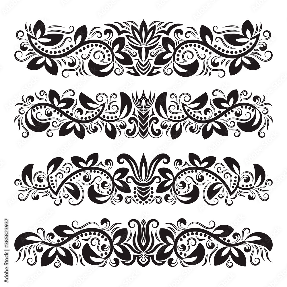 Fototapeta premium Set of vintage decorative elements