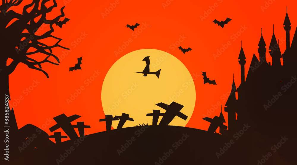 Halloween theme background design in October