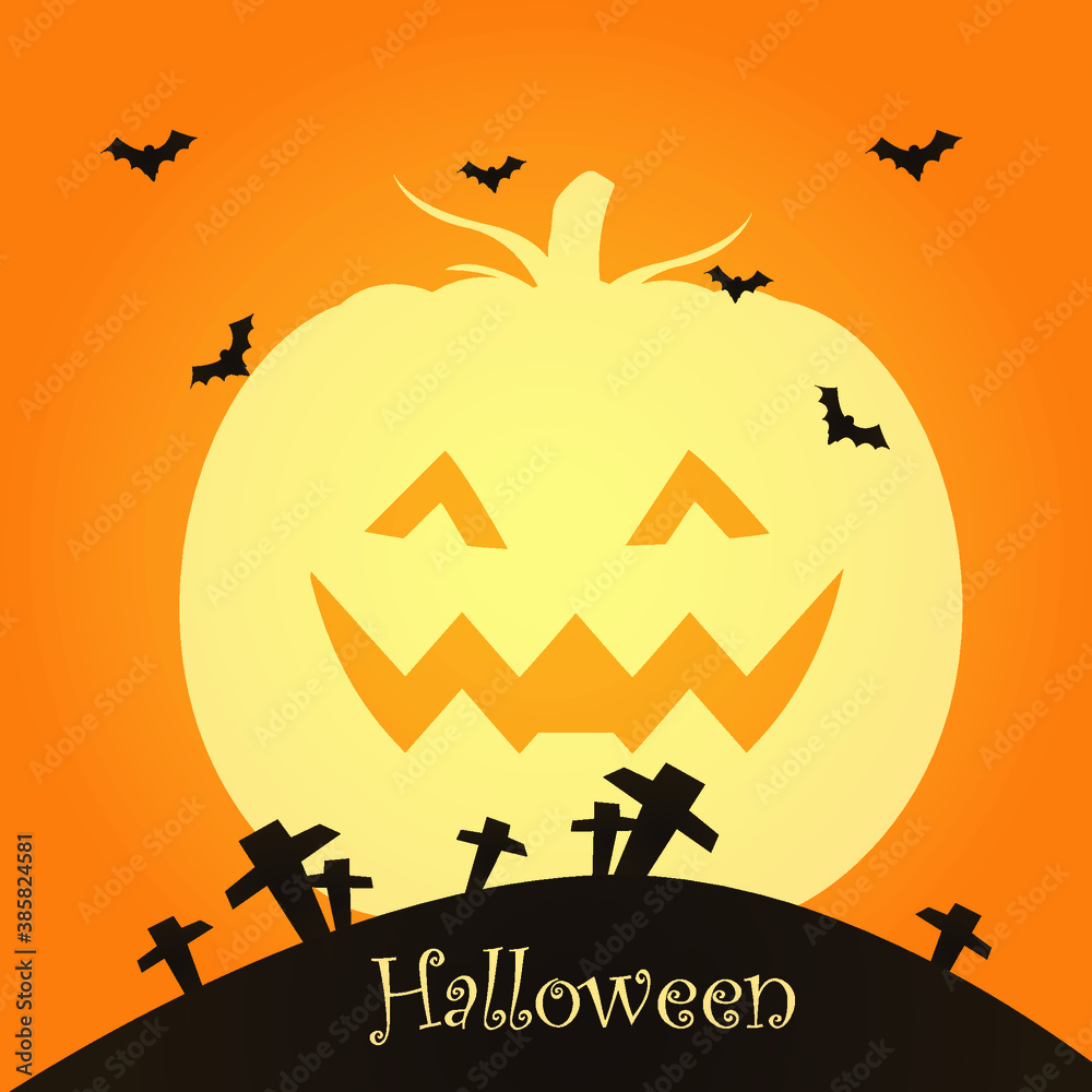 Halloween theme background design in October