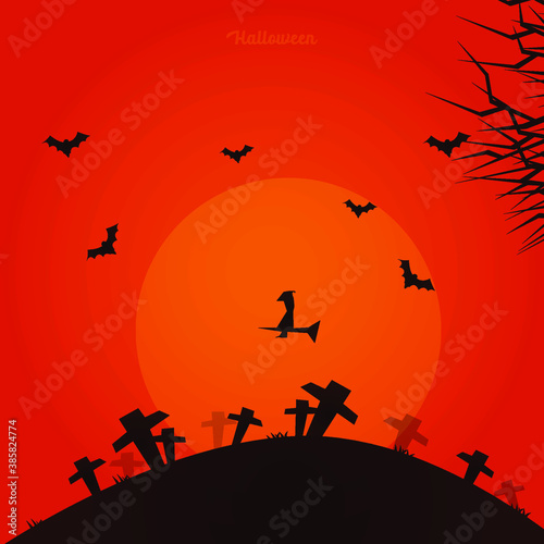 Halloween theme background design in October