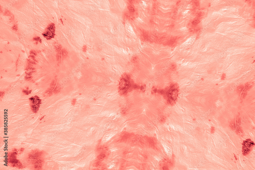 Living Coral Tie Dye Dirty Texture. Aquarelle Living Coral Tie Dye Dirty Texture. Aquarelle