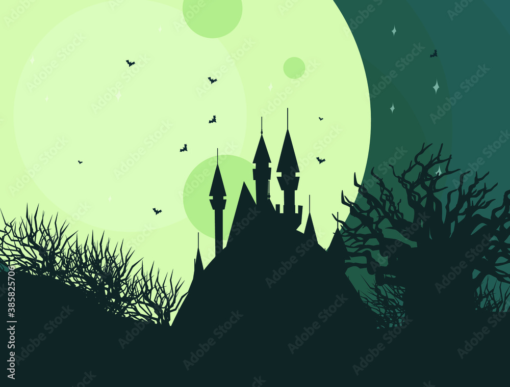 Fototapeta premium Halloween theme background design in October