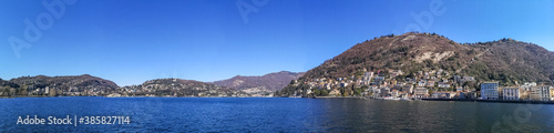 ultra wide panorama of the Lake Maggiore and Laveno © Alessio