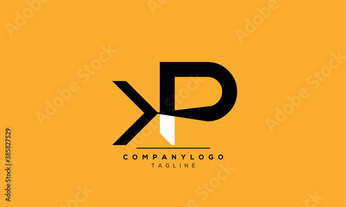 Alphabet letters Initials Monogram logo KP,Pk,K and P